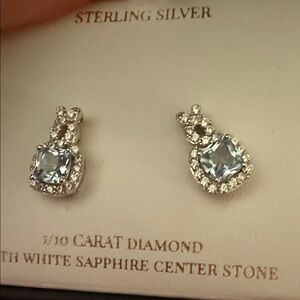 Sterling Silver Sapphire Earrings